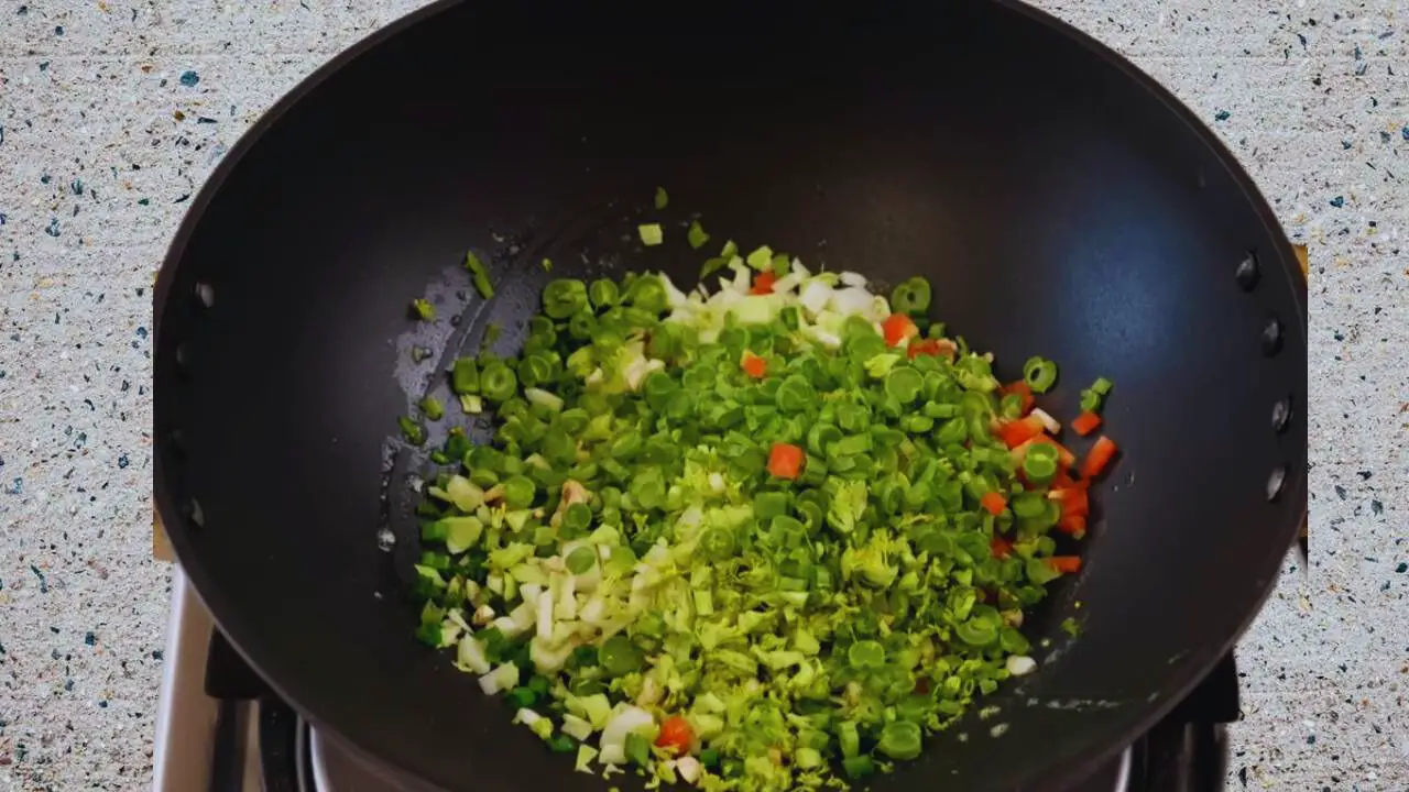 Adding vegetables 