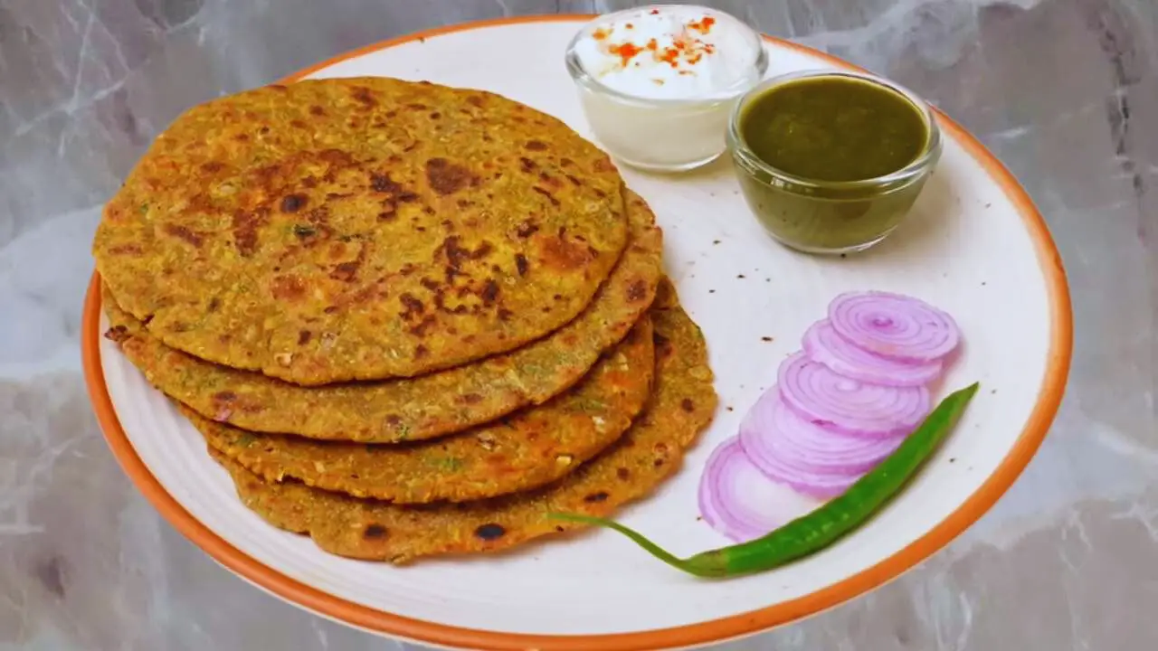 Bajra Masala Paratha served 