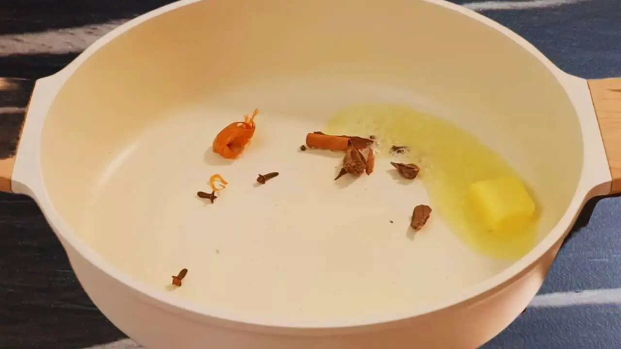 Frying whole spices 