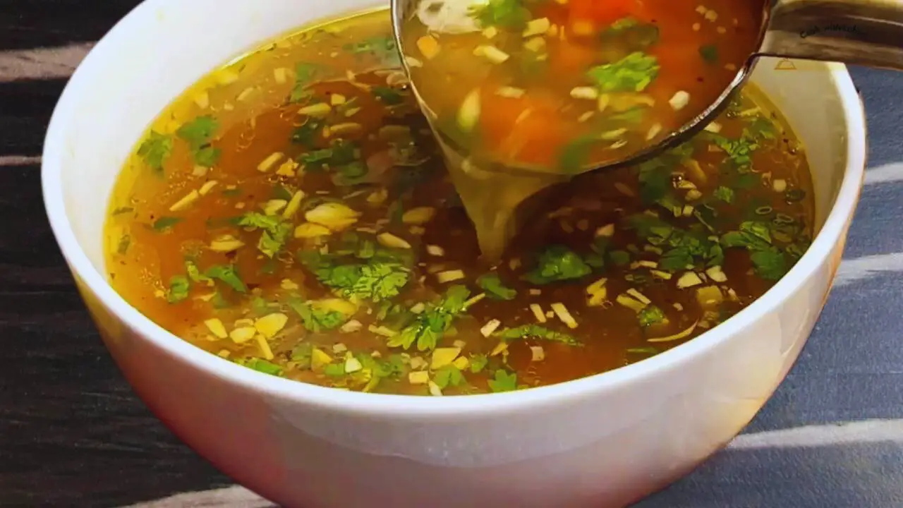 Ginger Garlic Soup is ready 