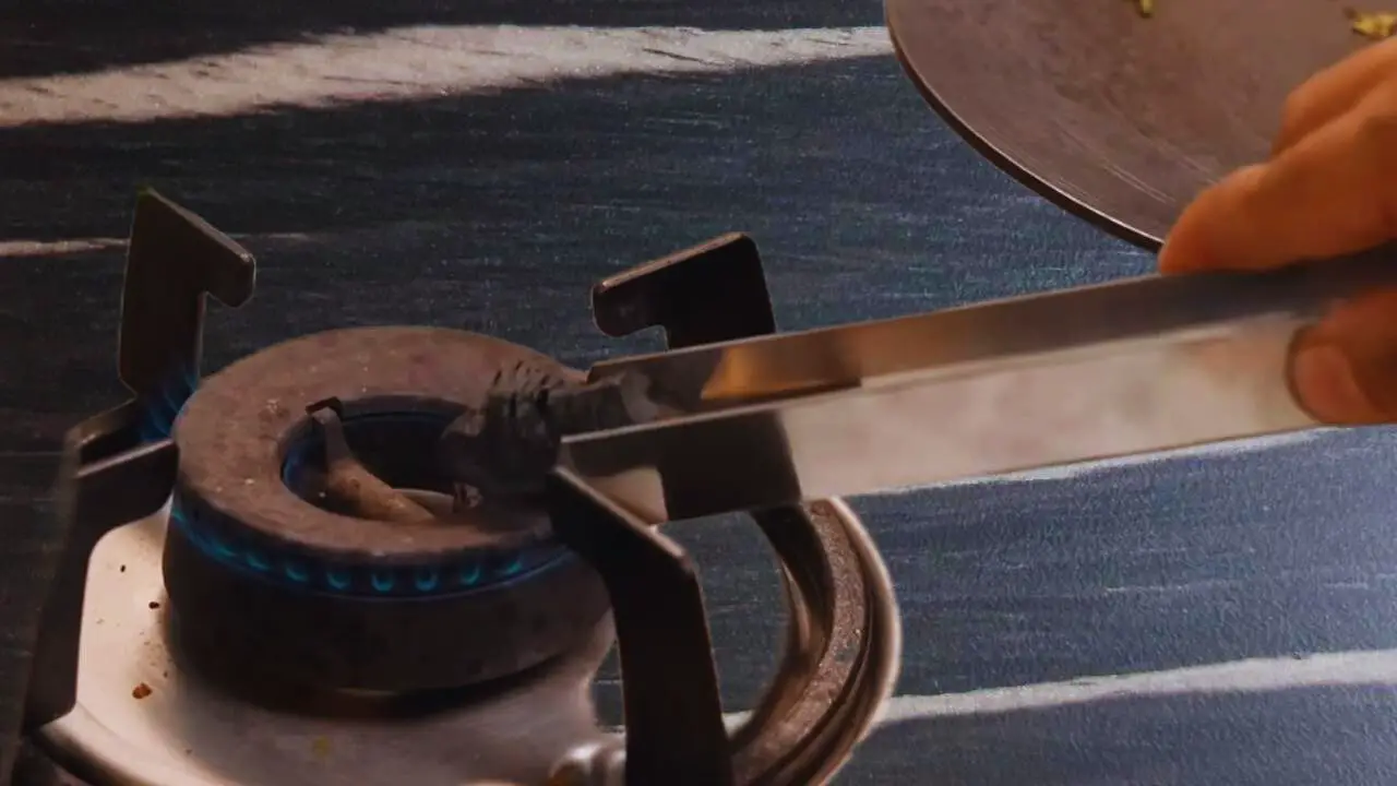 Heating charcoal 