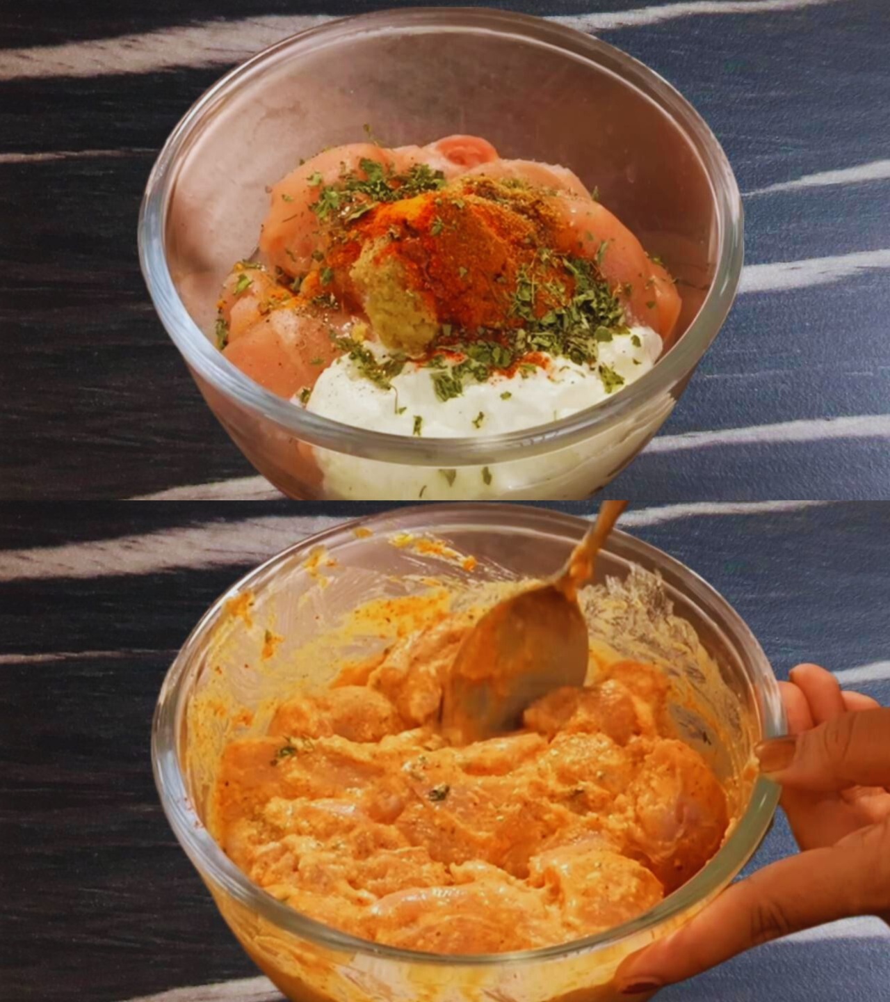 Marinating chicken 