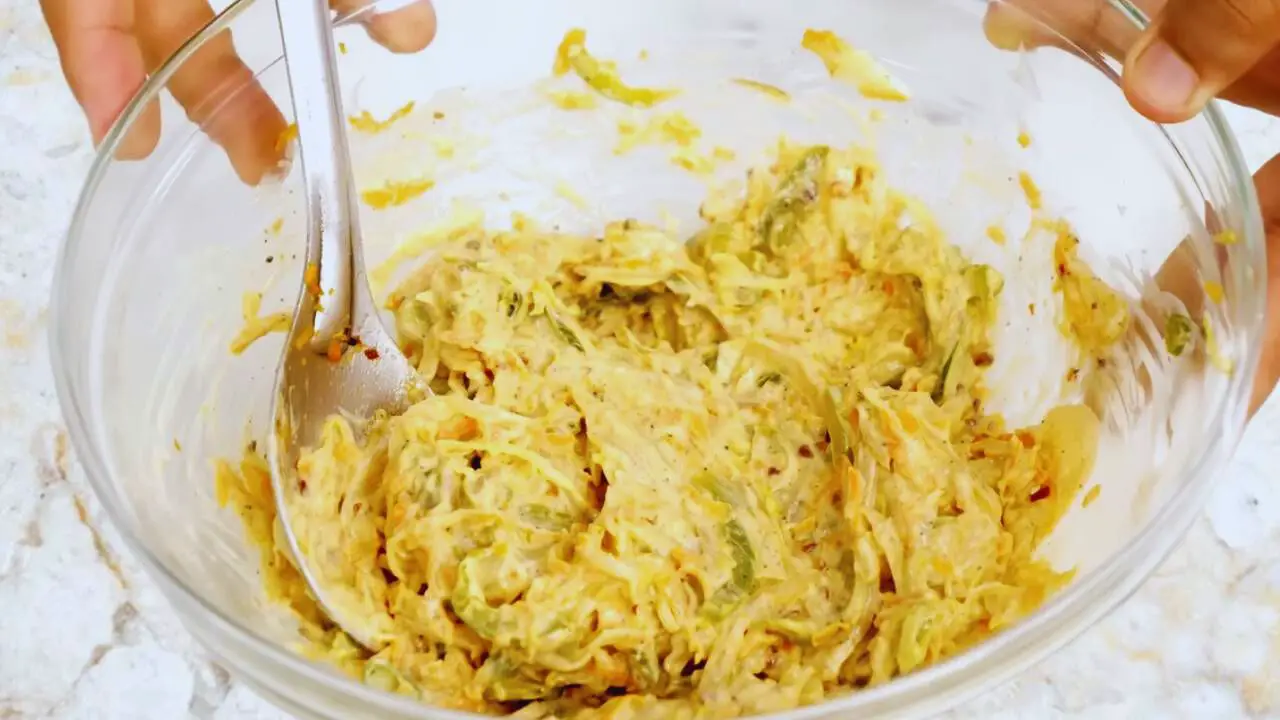 Mixing mayonnaise 