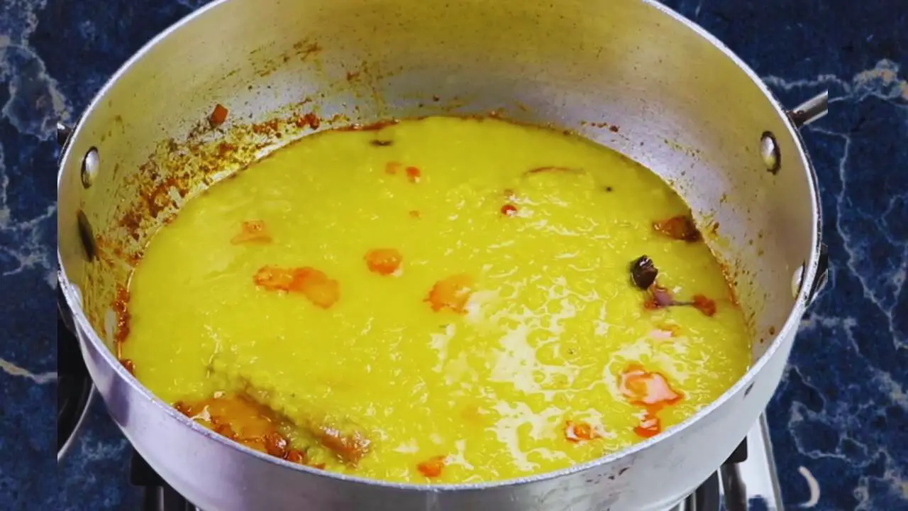 Adding boiled dal