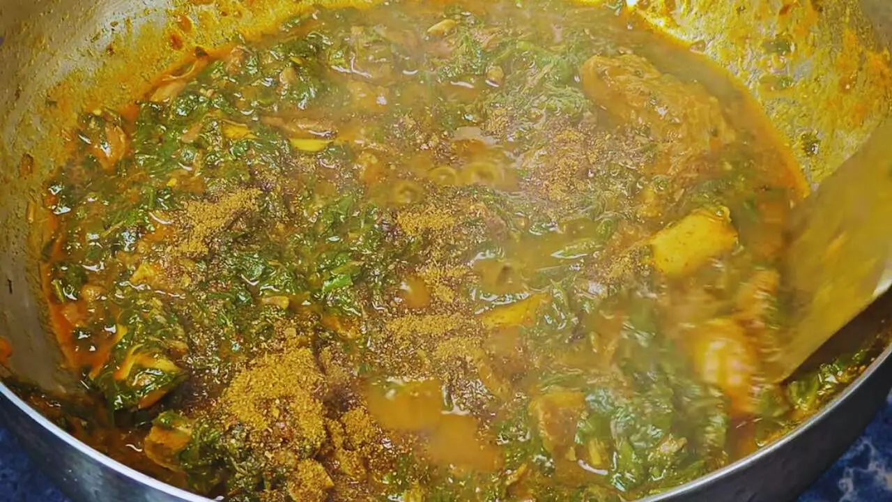 Adding garam masala 