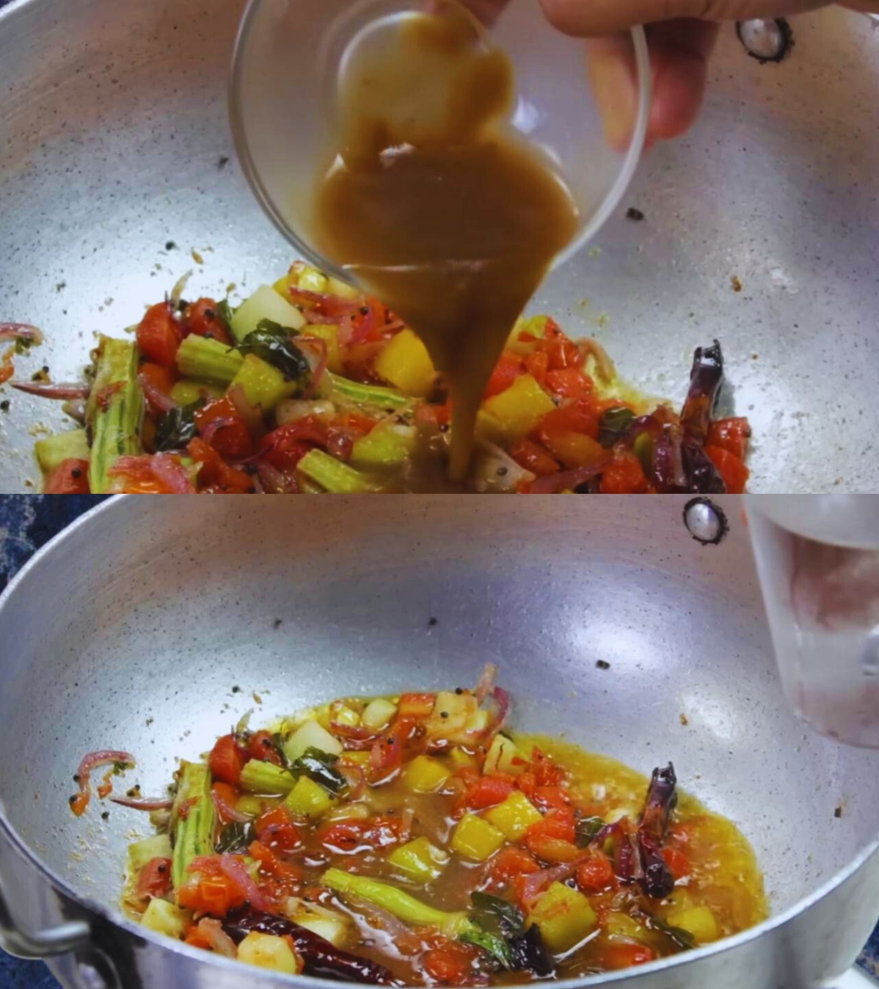 Adding tamarind pulp 