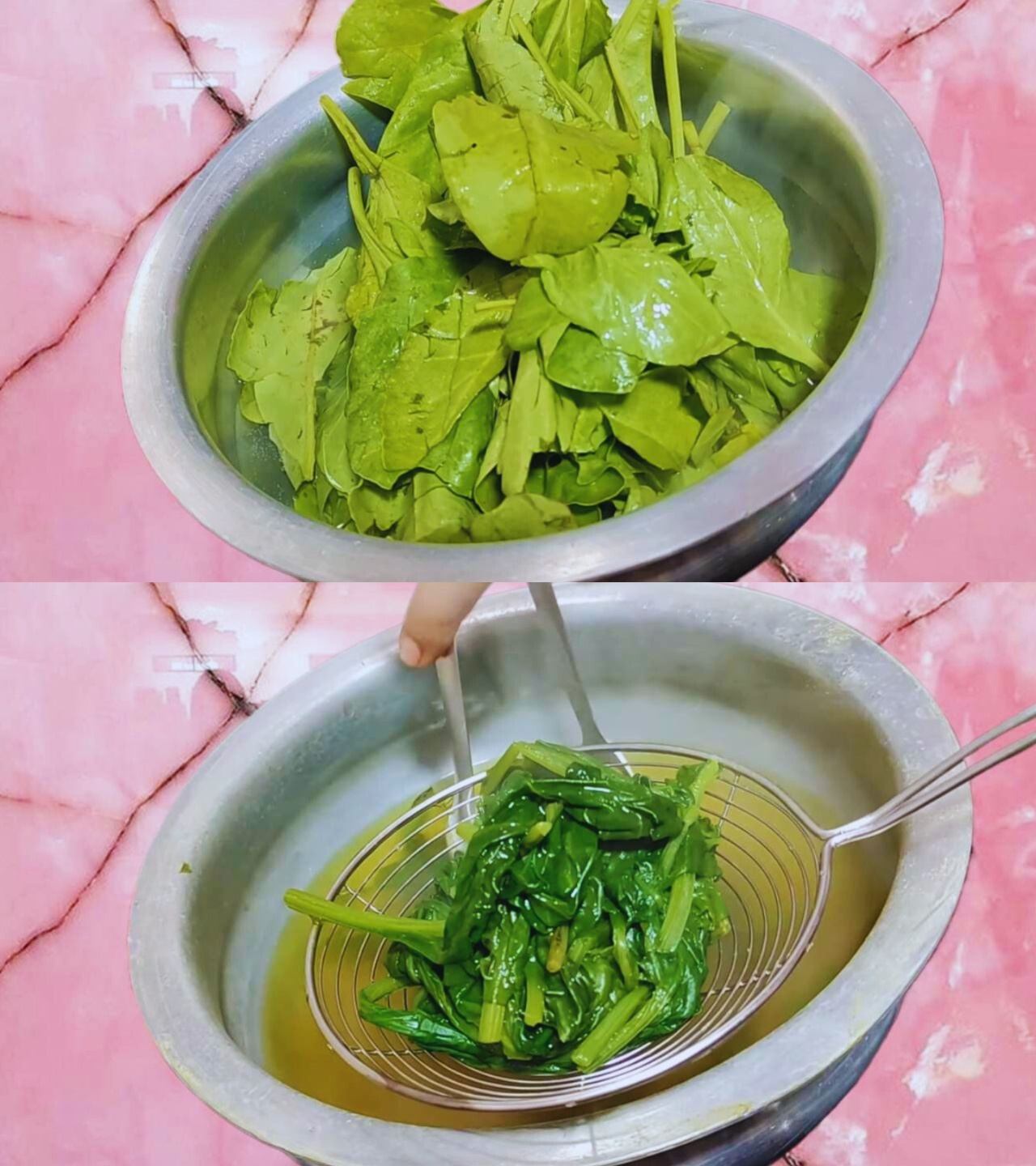 Boiled spinach 