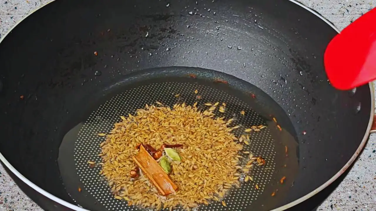 Vegetable kofta recipe step 7 Frying whole spices