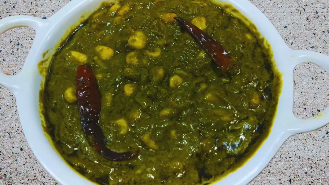 Palak Corn served 