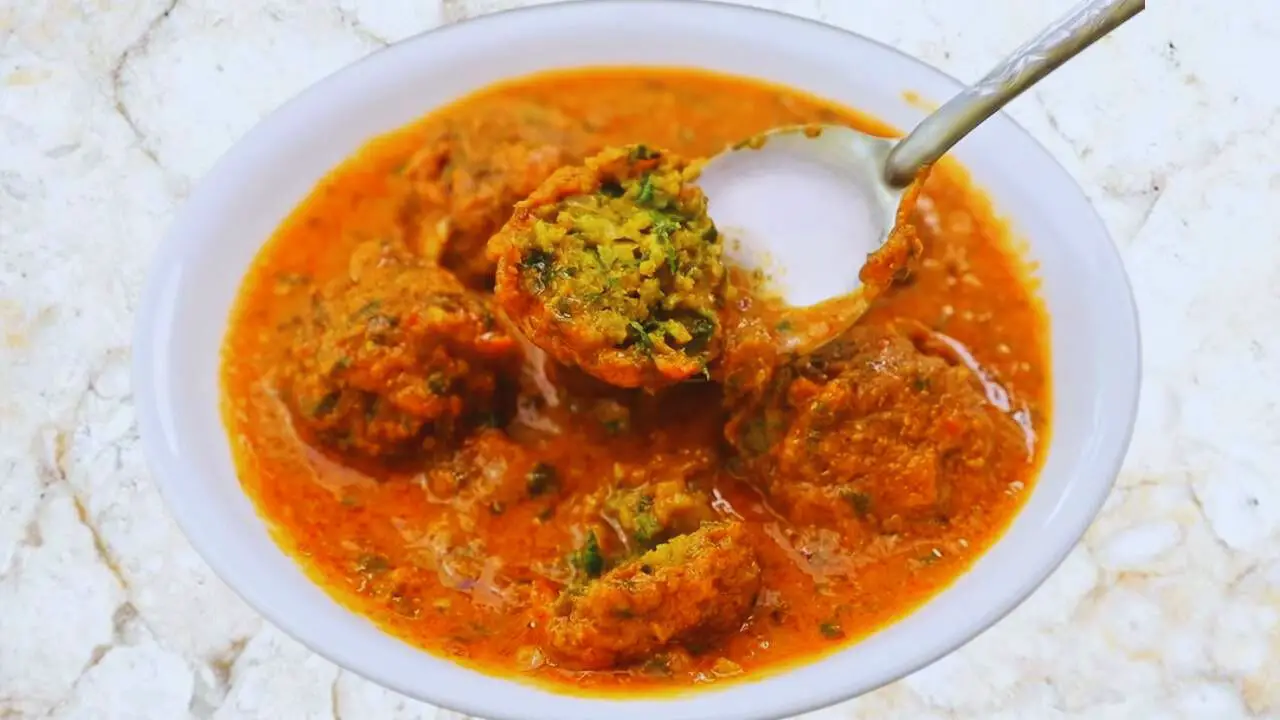 Palak Paneer Kofta served 