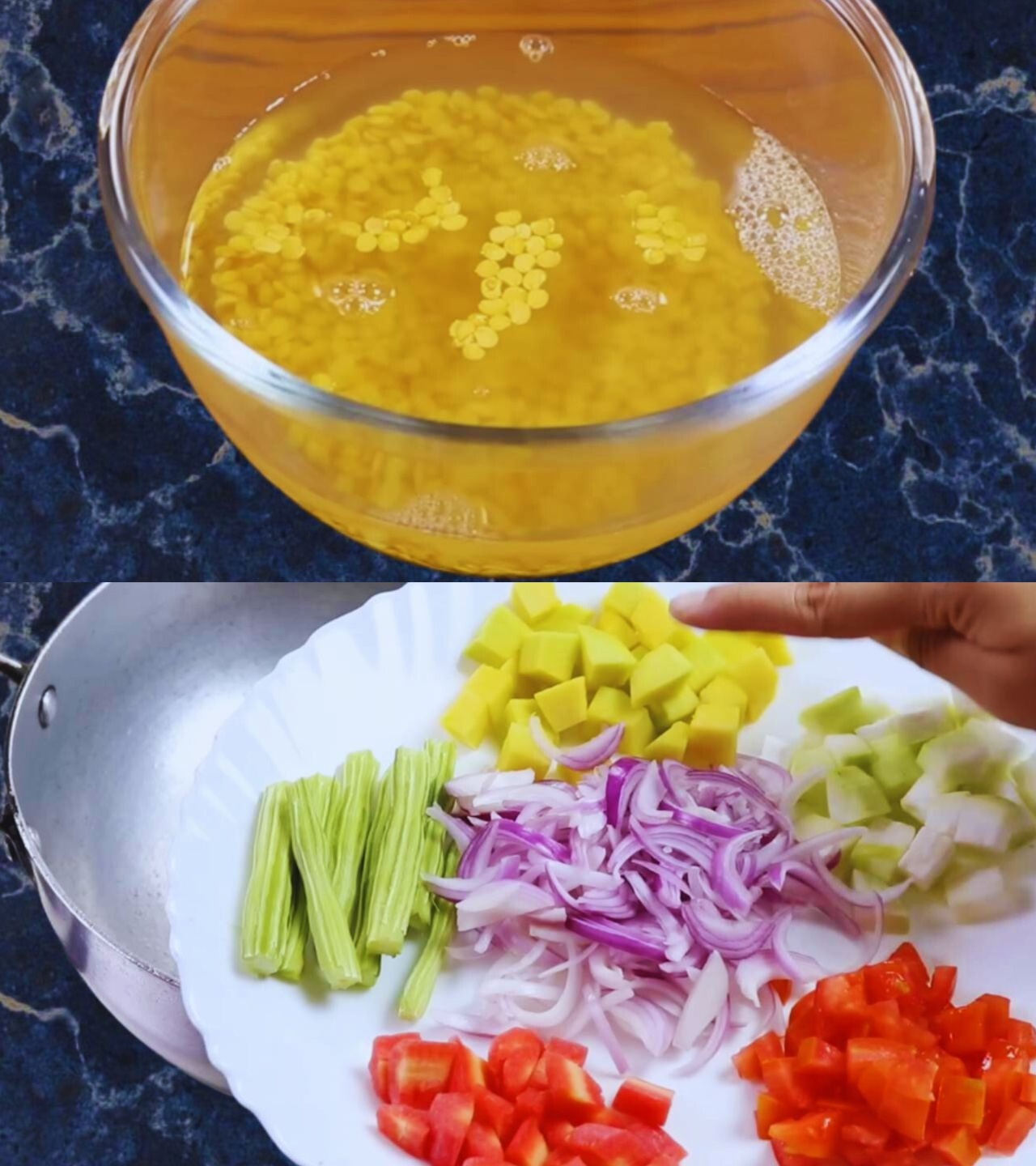 Preparing to make sambar