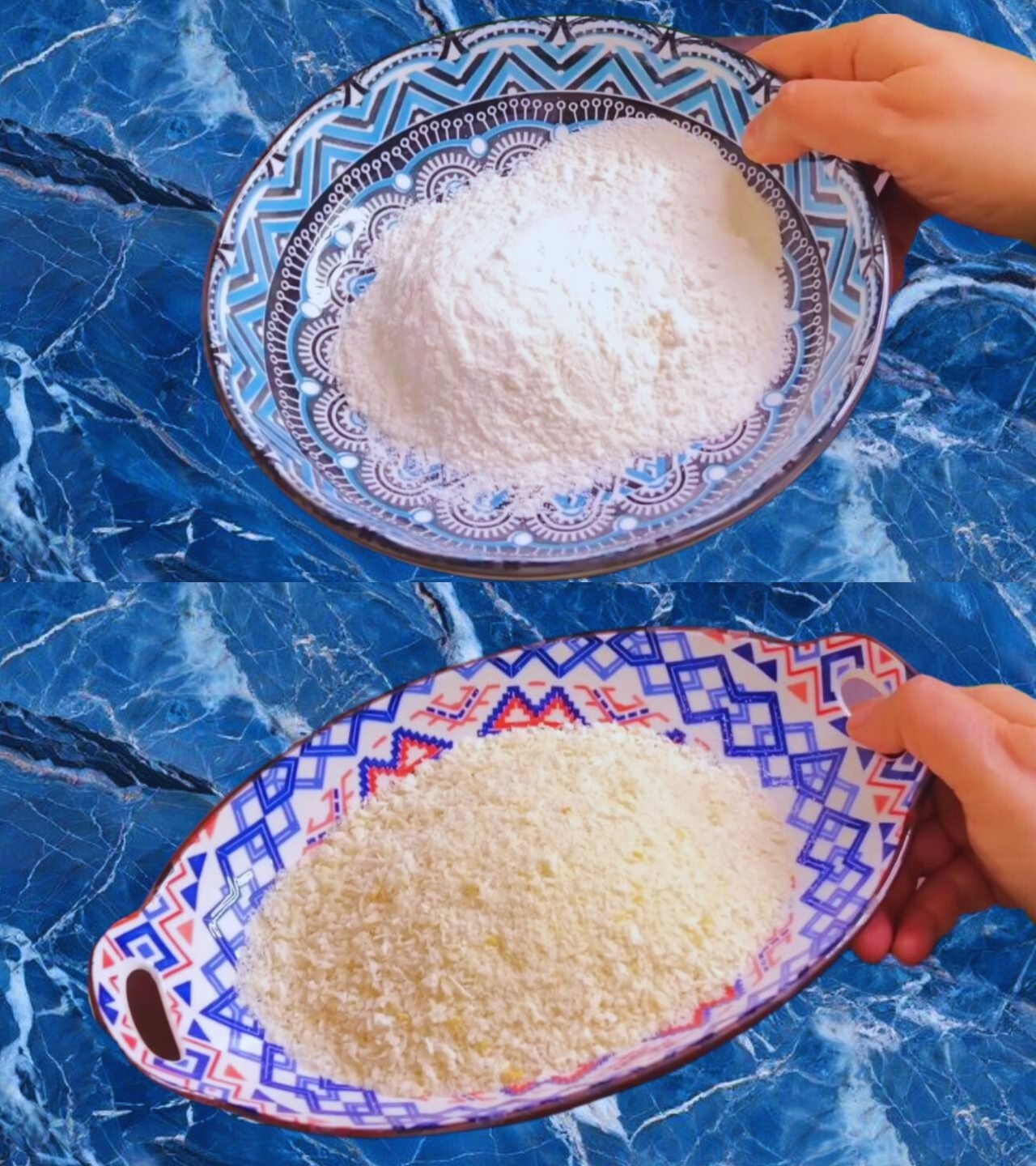 Taking maida and breadcrumbs 
