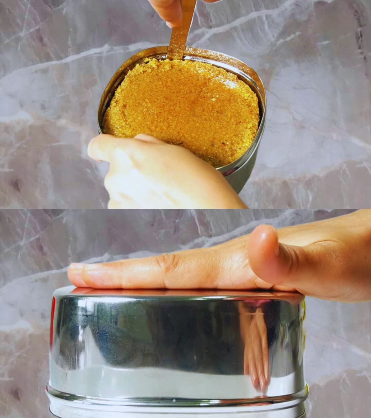 Taking out milk cake