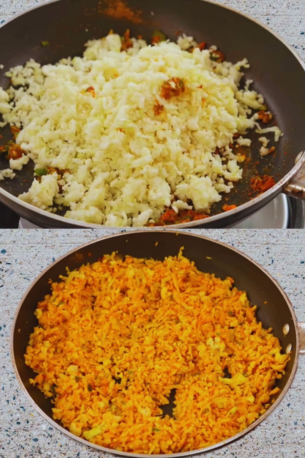 Adding cauliflower florets 