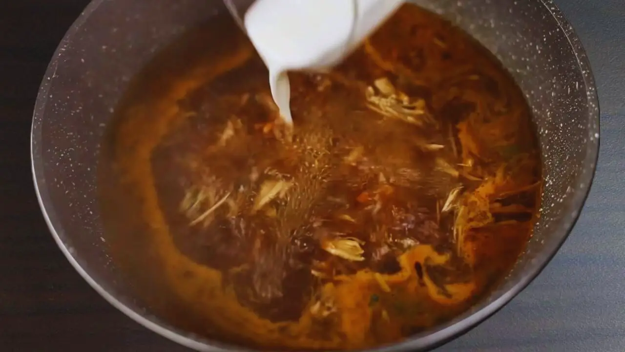 Adding cornflour 