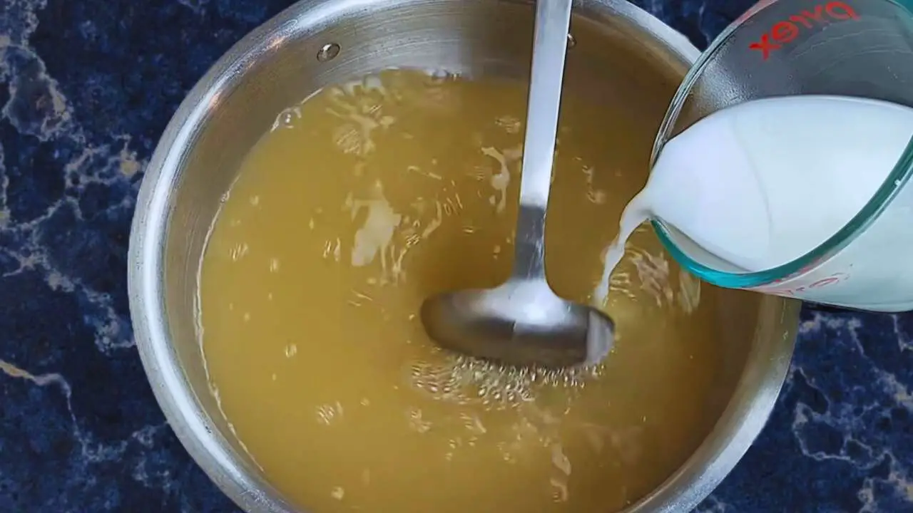 Adding cornstarch mixture