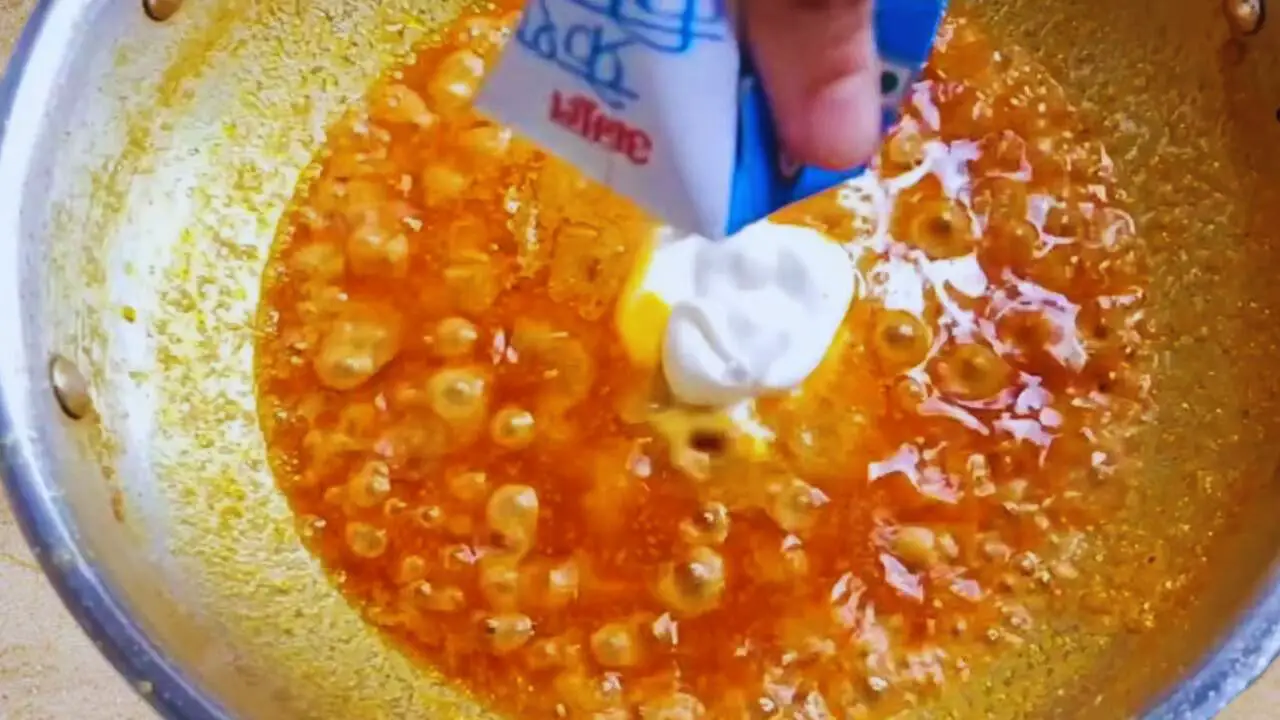 Bhindi masala recipe step 8 Adding cream