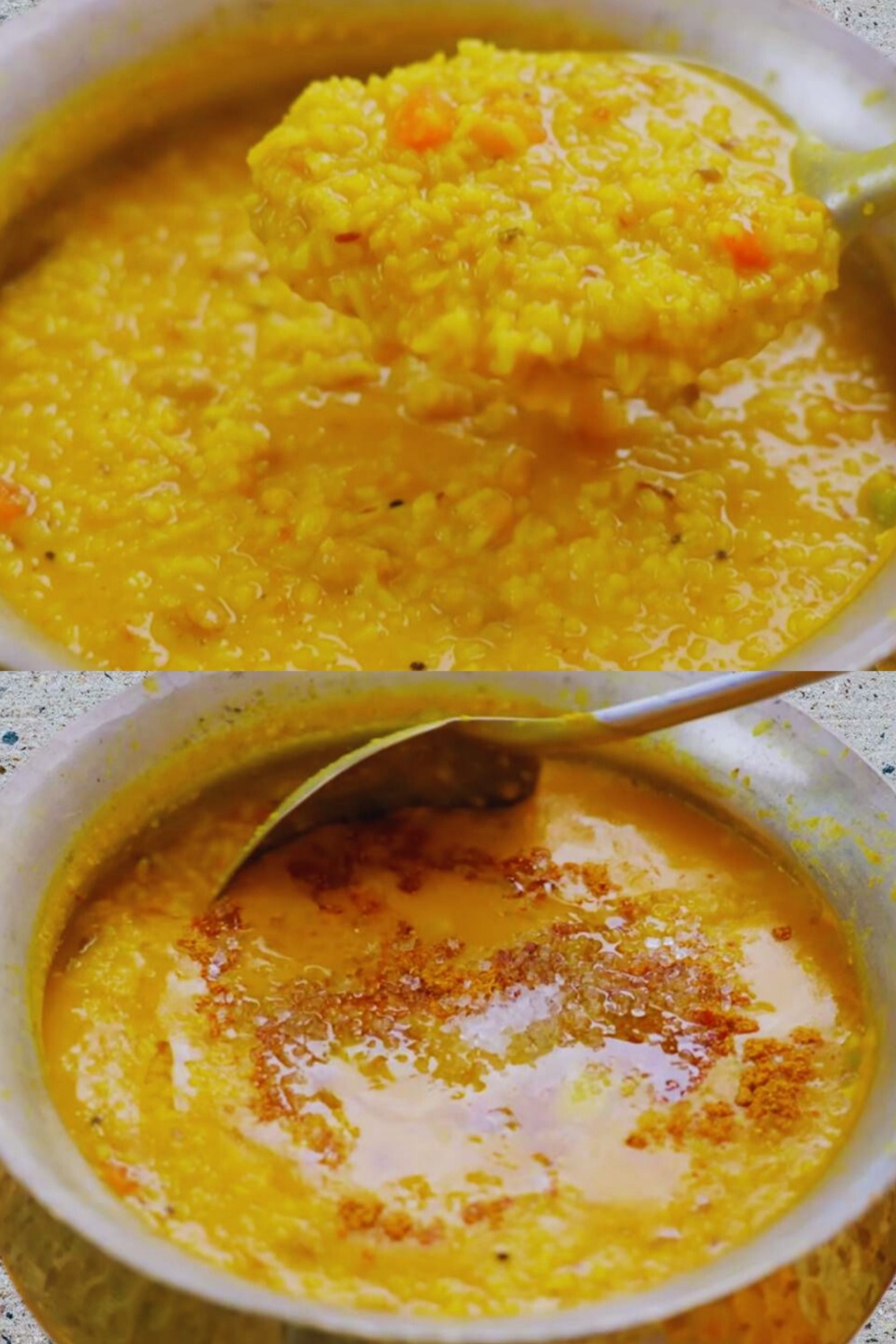 Adding ghee, sugar and ground spice mix 