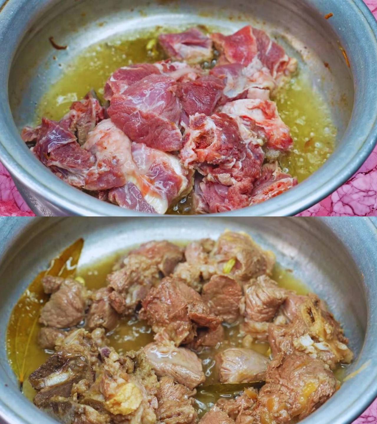 Mutton korma recipe step 4 Adding mutton