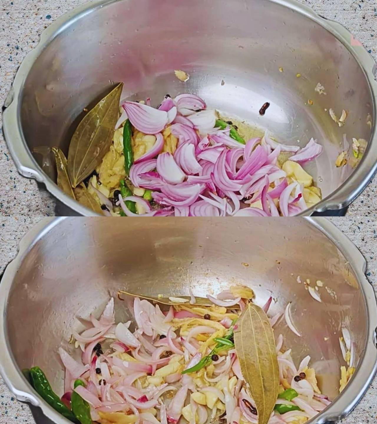 Adding onions 