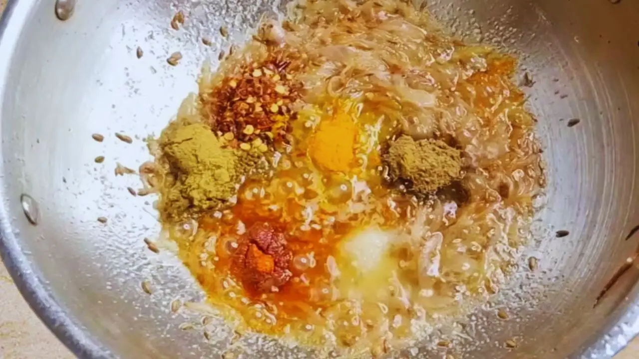 Bhindi masala recipe step 5 Adding powdered spices