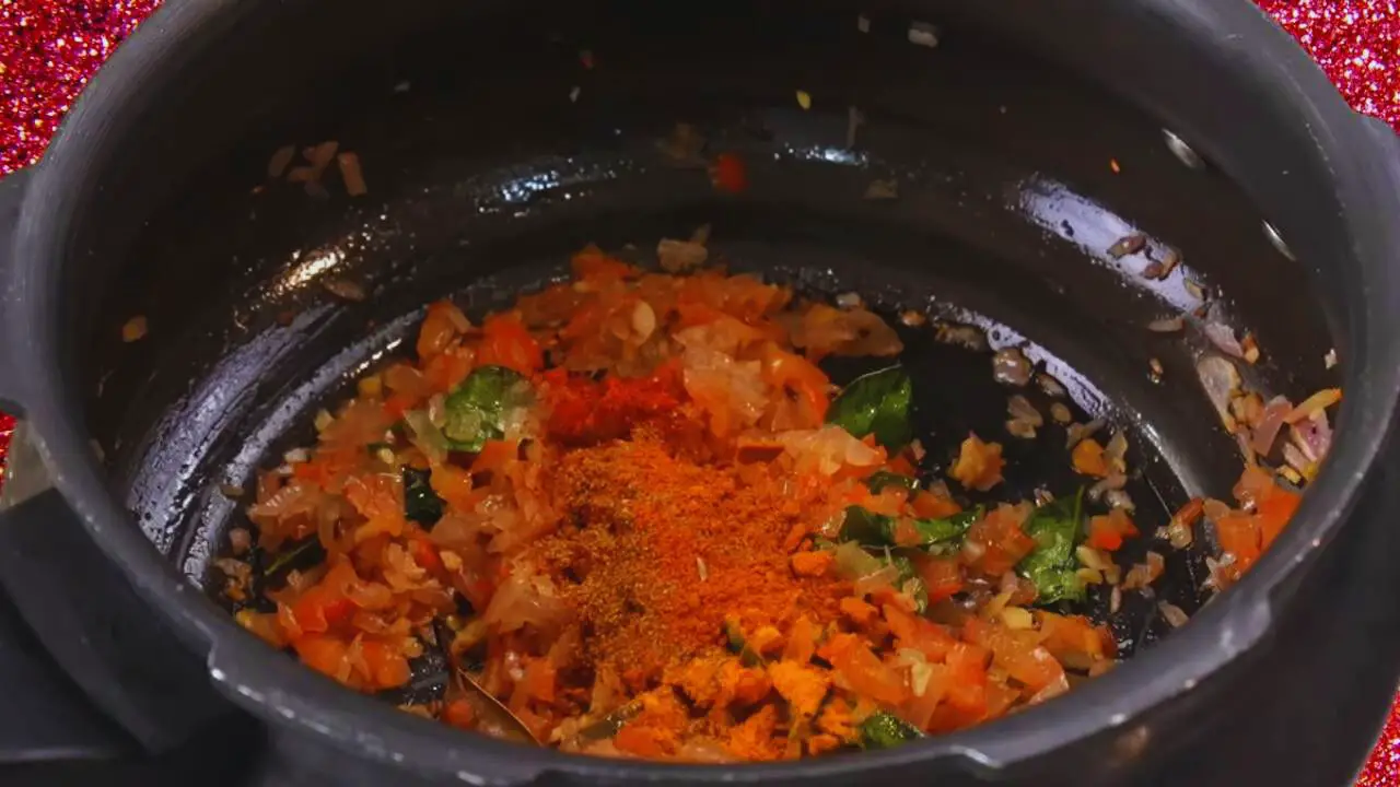 Adding powdered spices 