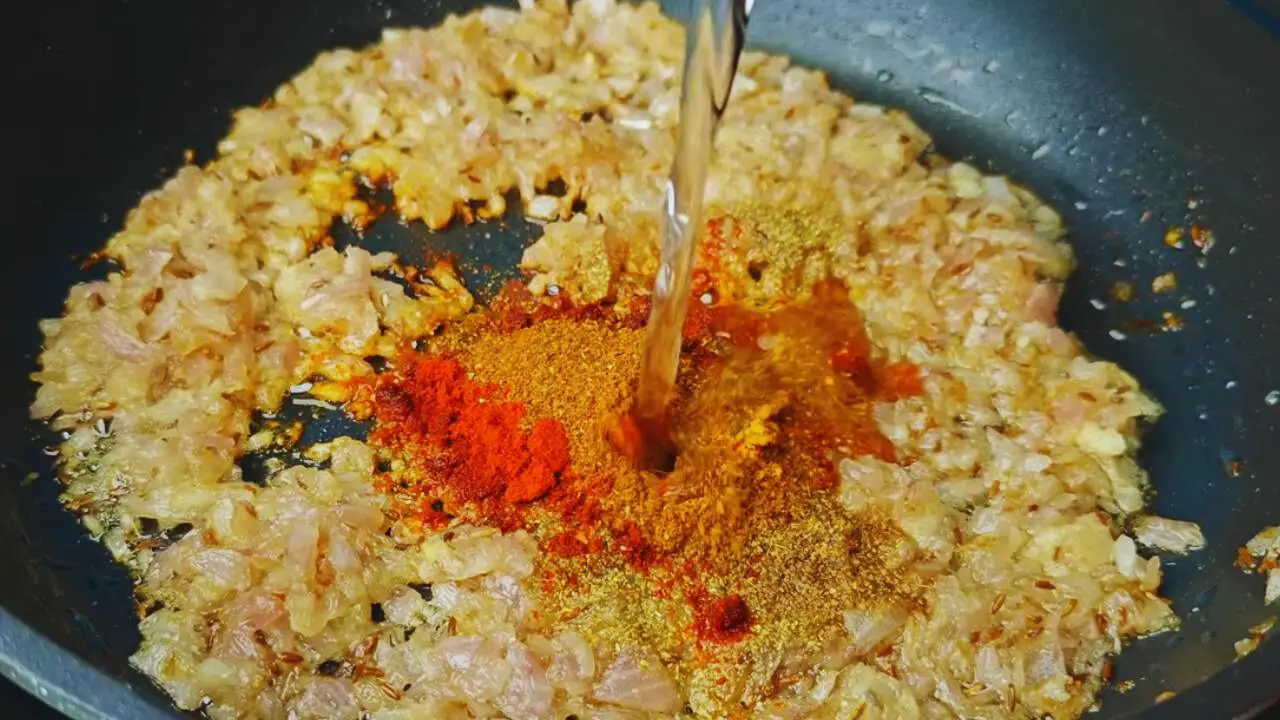 Egg tikka masala recipe step 4 Adding powdered spices