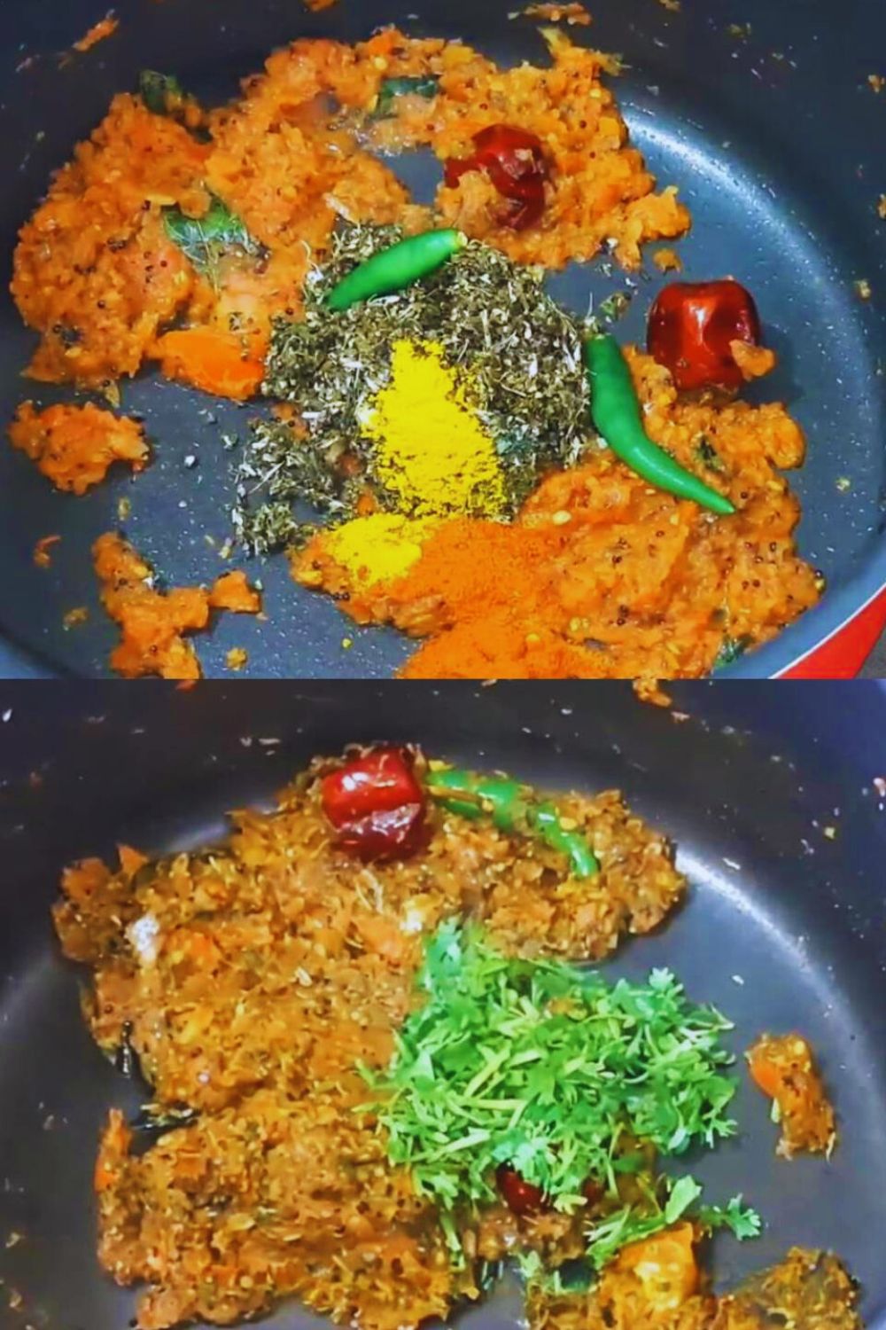 Adding powdered spices and other ingredients 