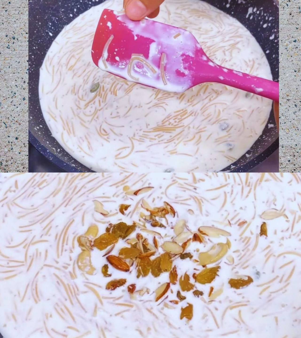 Adding roasted nuts and raisins 