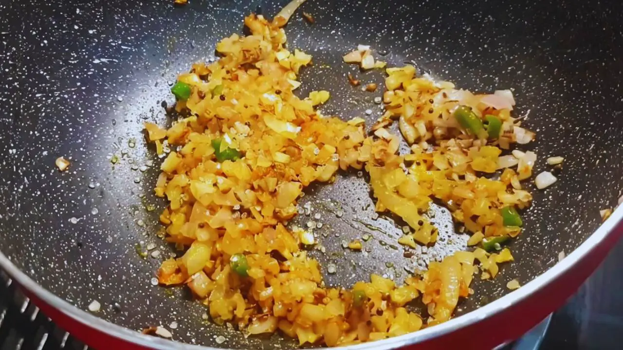 Poha recipe step 6 Adding sugar