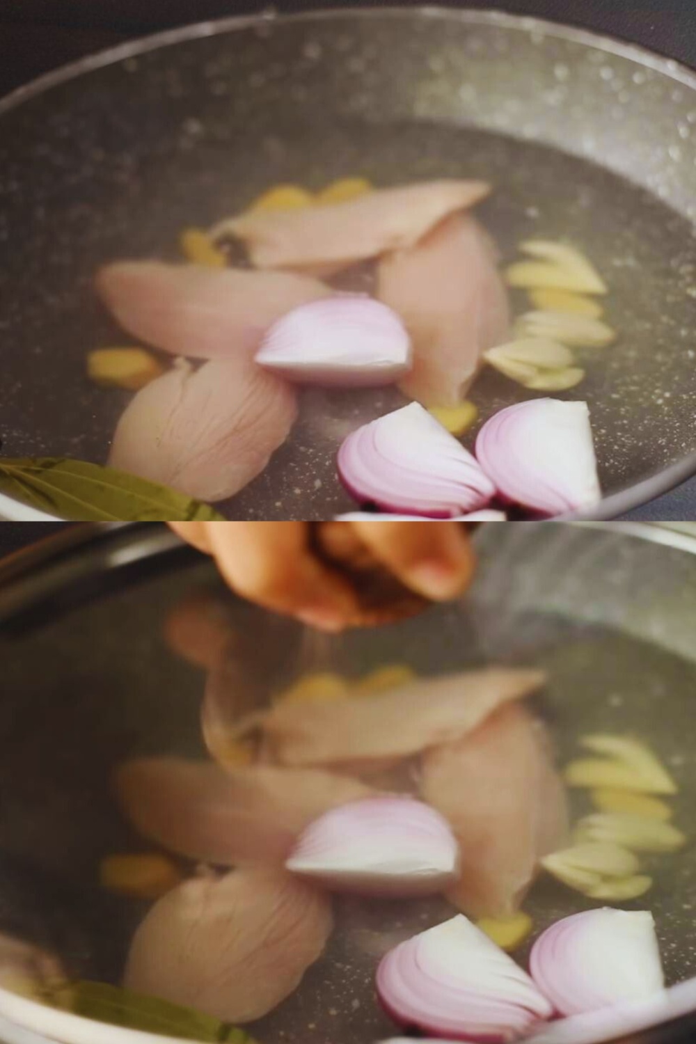Boiling chicken 