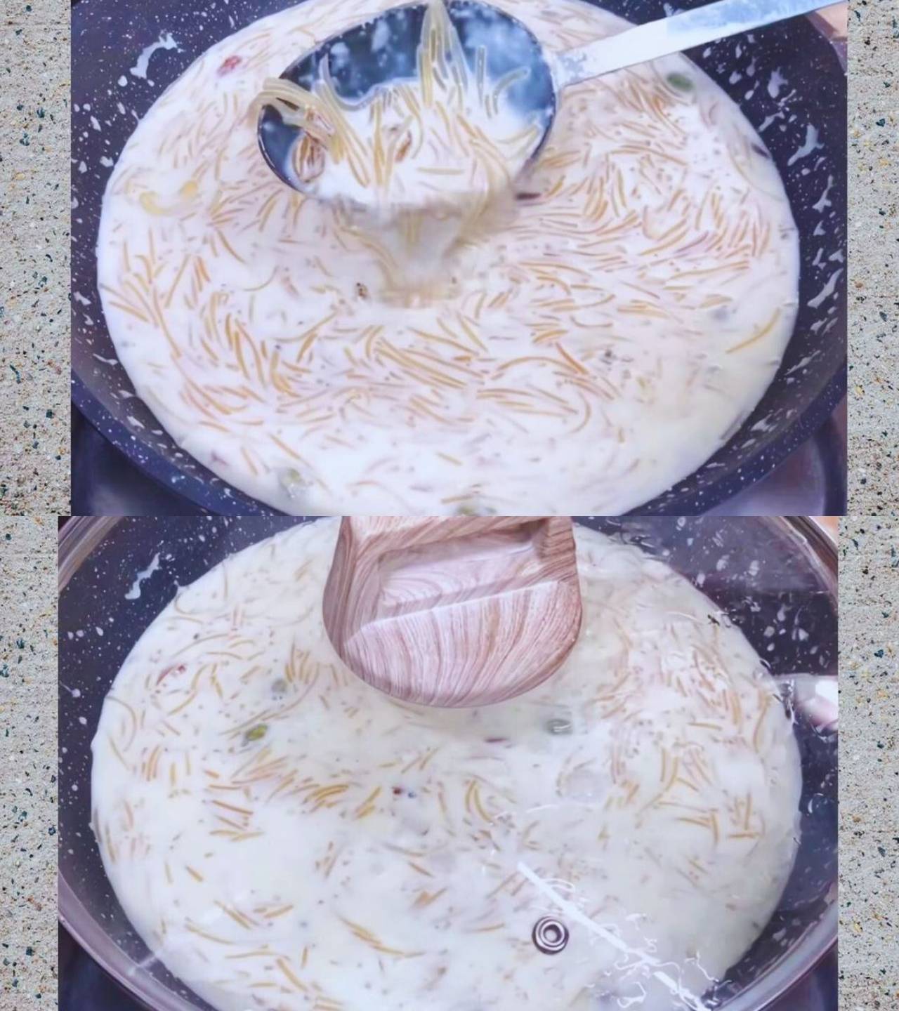 Vermicelli kheer recipe step 10 Checking doneness of Vermicelli Kheer