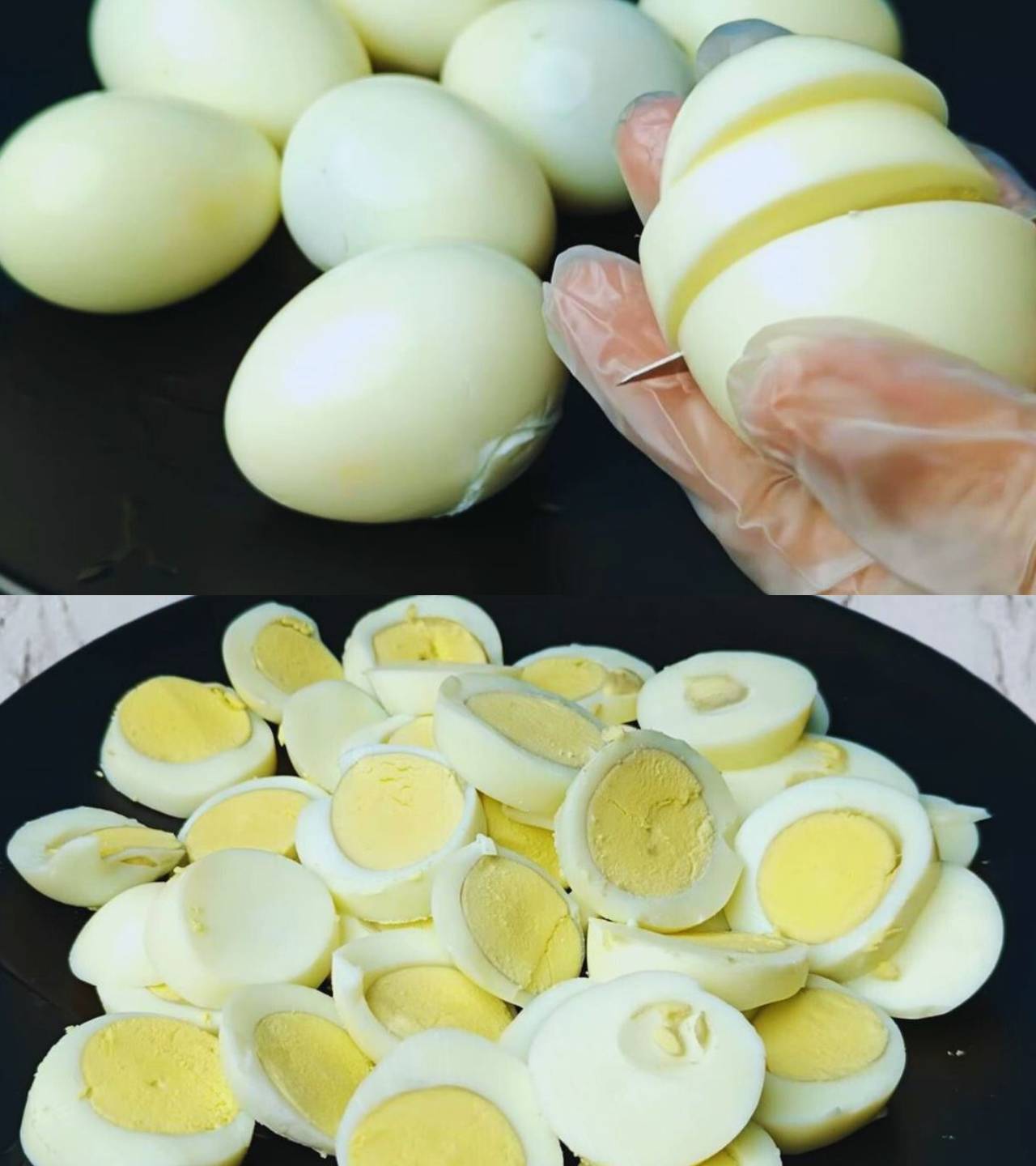 Egg tikka masala recipe step 1 Cutting eggs