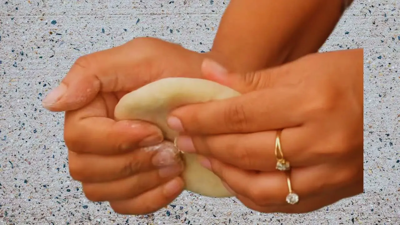 Dal puri recipe step 12 Flatting the dough ball