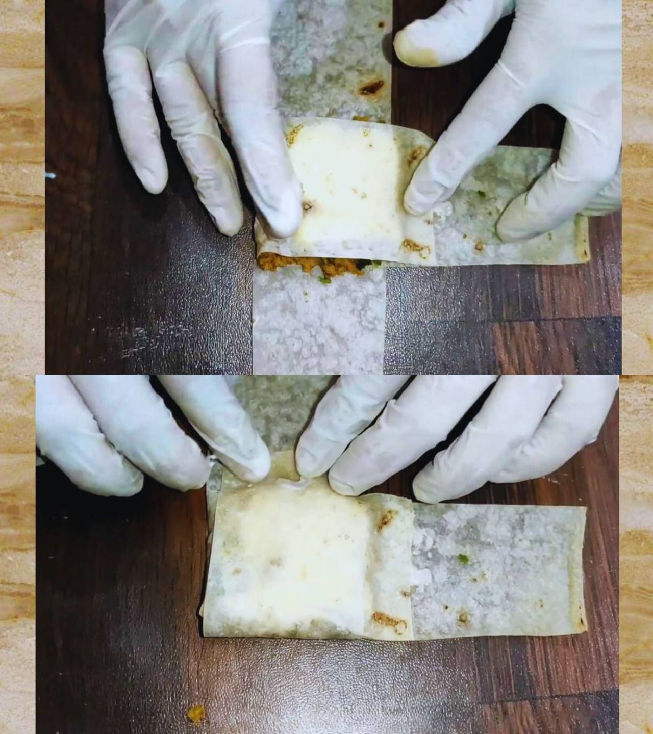 Folding samosa patti