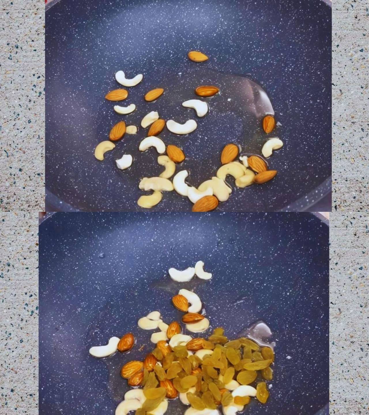 Vermicelli kheer recipe step 1 Frying nuts