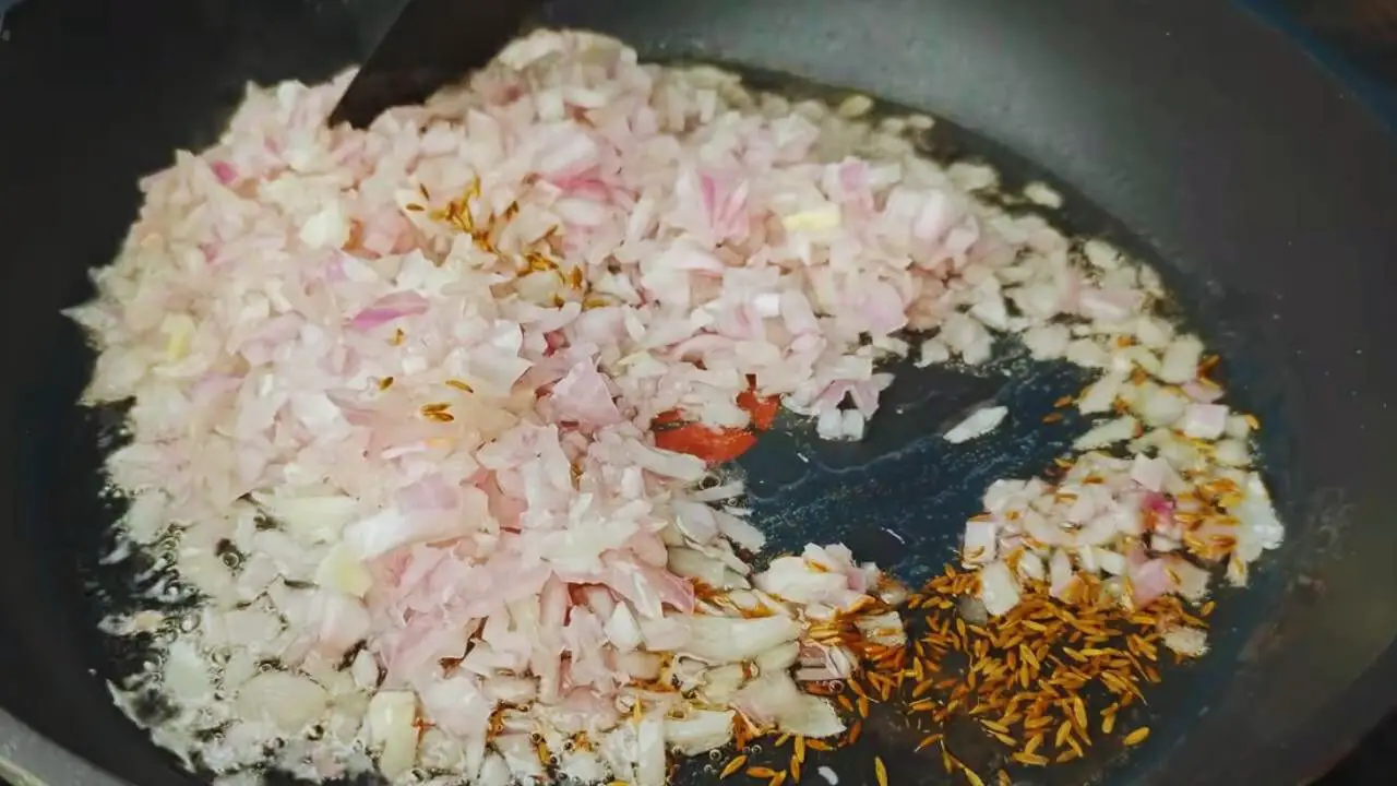 Egg tikka masala recipe step 2 Frying onions