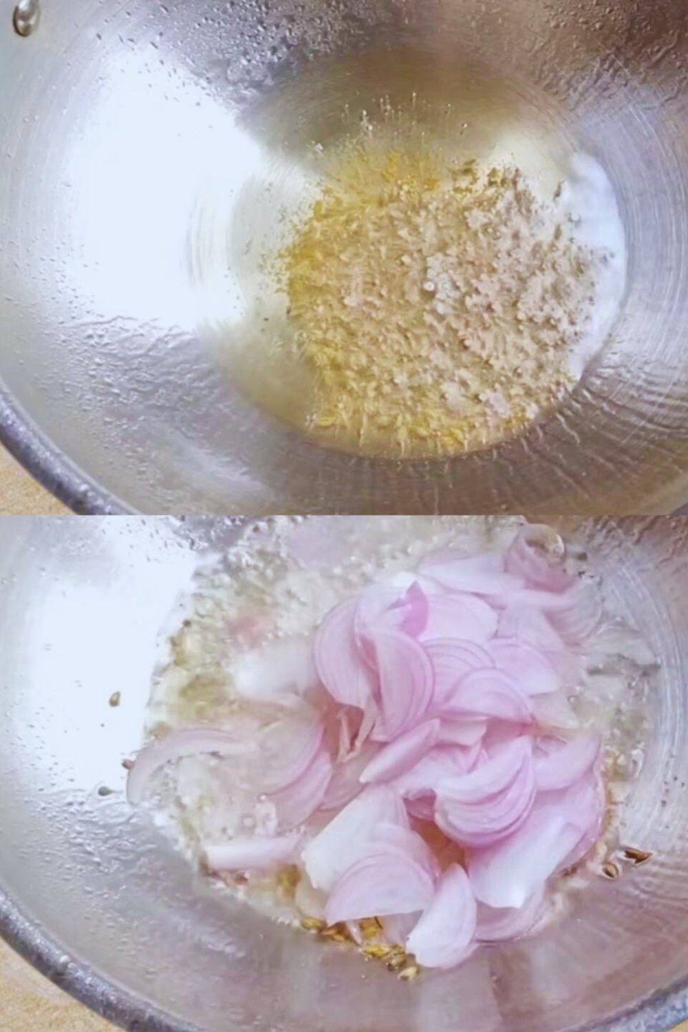 Bhindi masala recipe step 3 Frying onions and spices