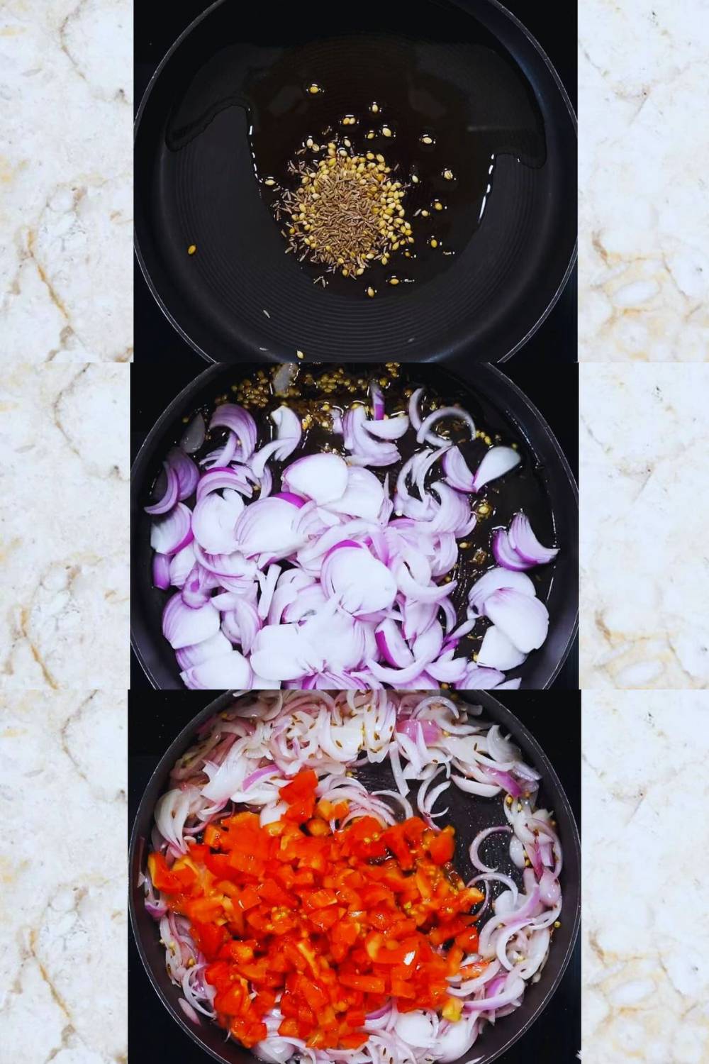 Frying onions and tomato