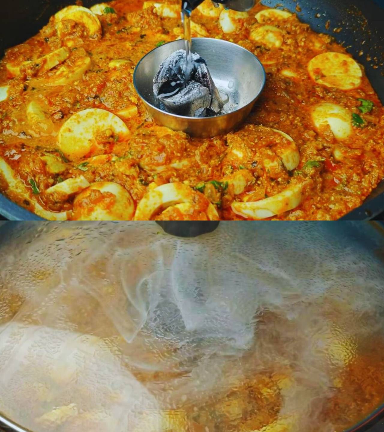 Egg tikka masala recipe step 11 Infusing smoky flavor
