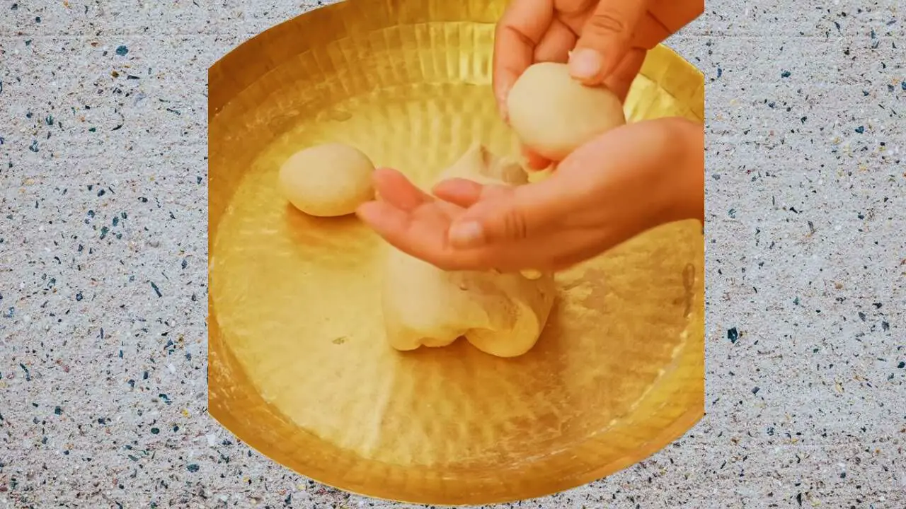 Dal puri recipe step 9 Making large dough balls