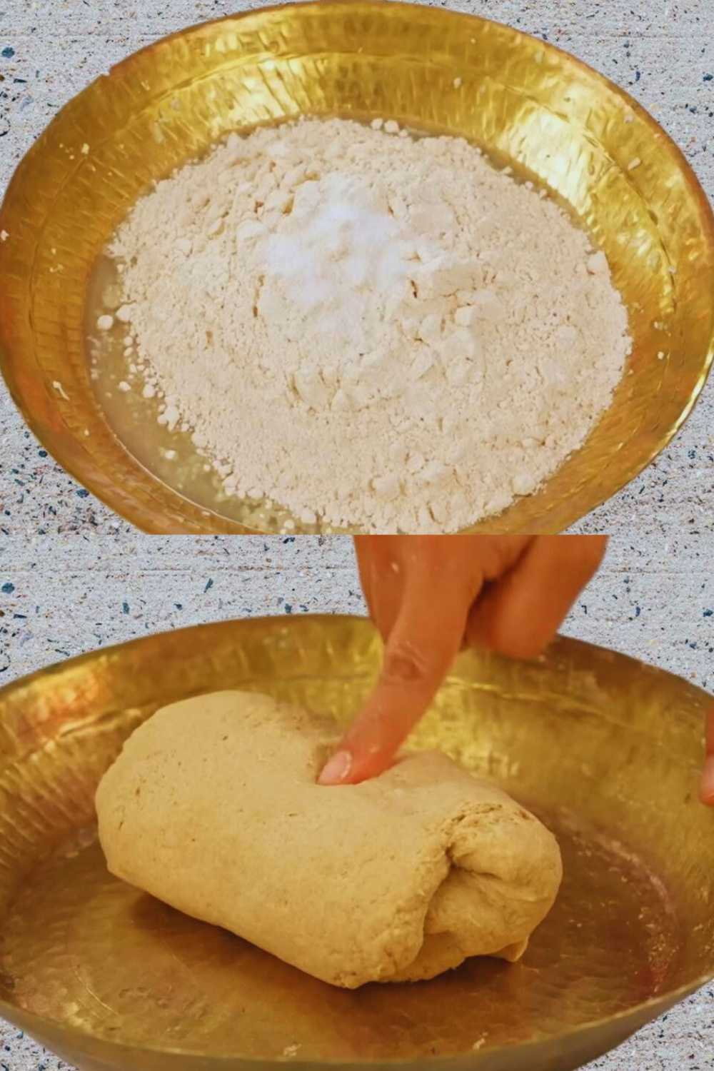 Making the dough for Gobi Paratha 