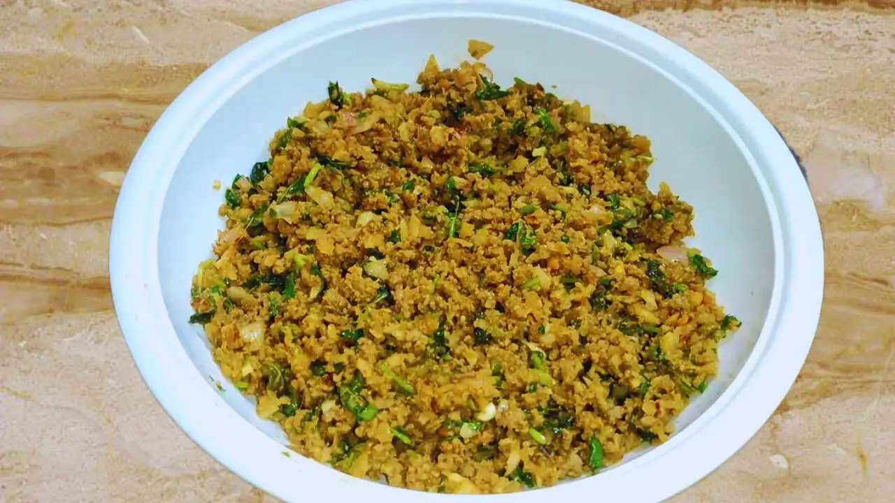 Mutton stuffing is ready 