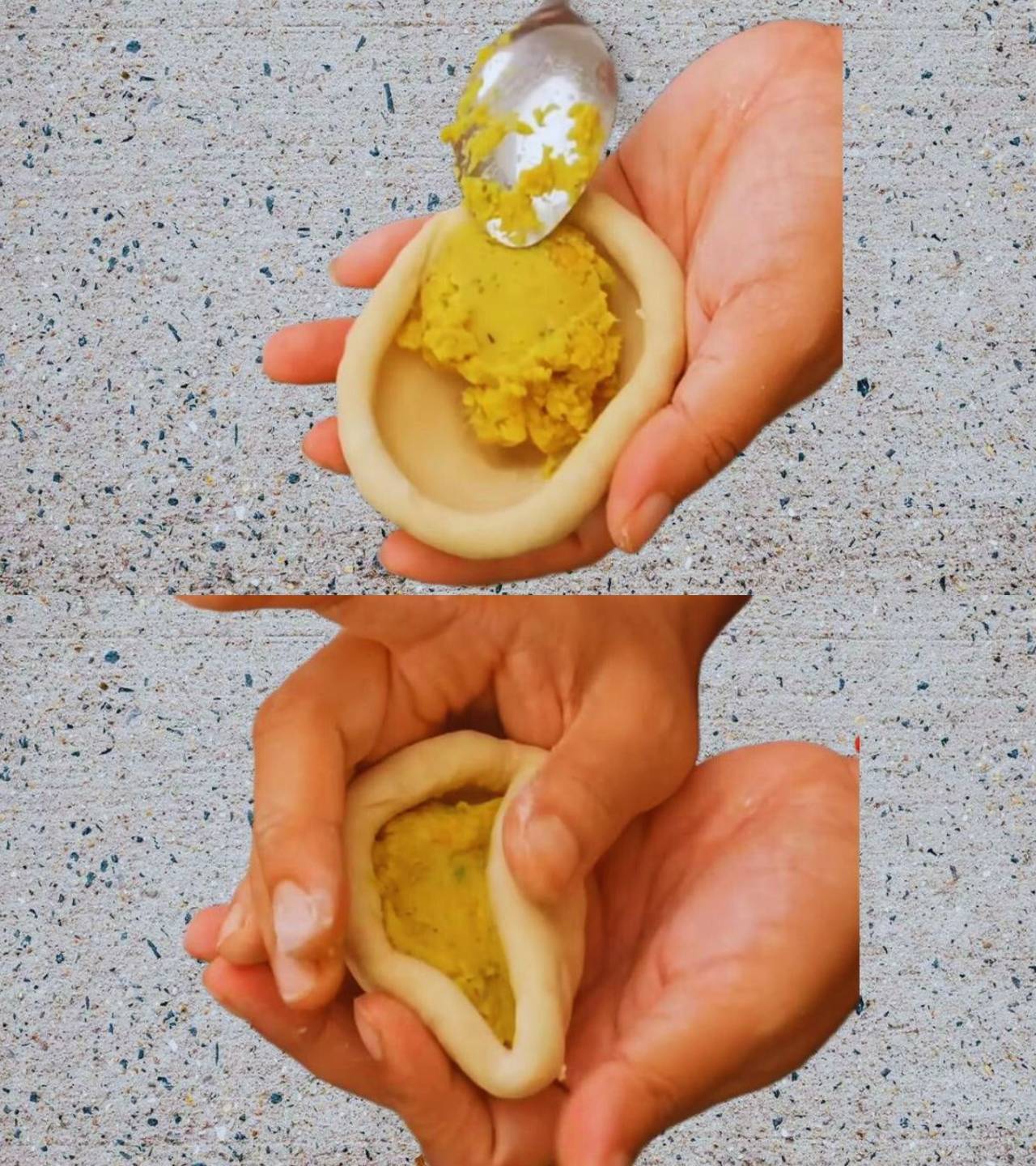 Dal puri recipe step 11 Putting chana dal stuffing