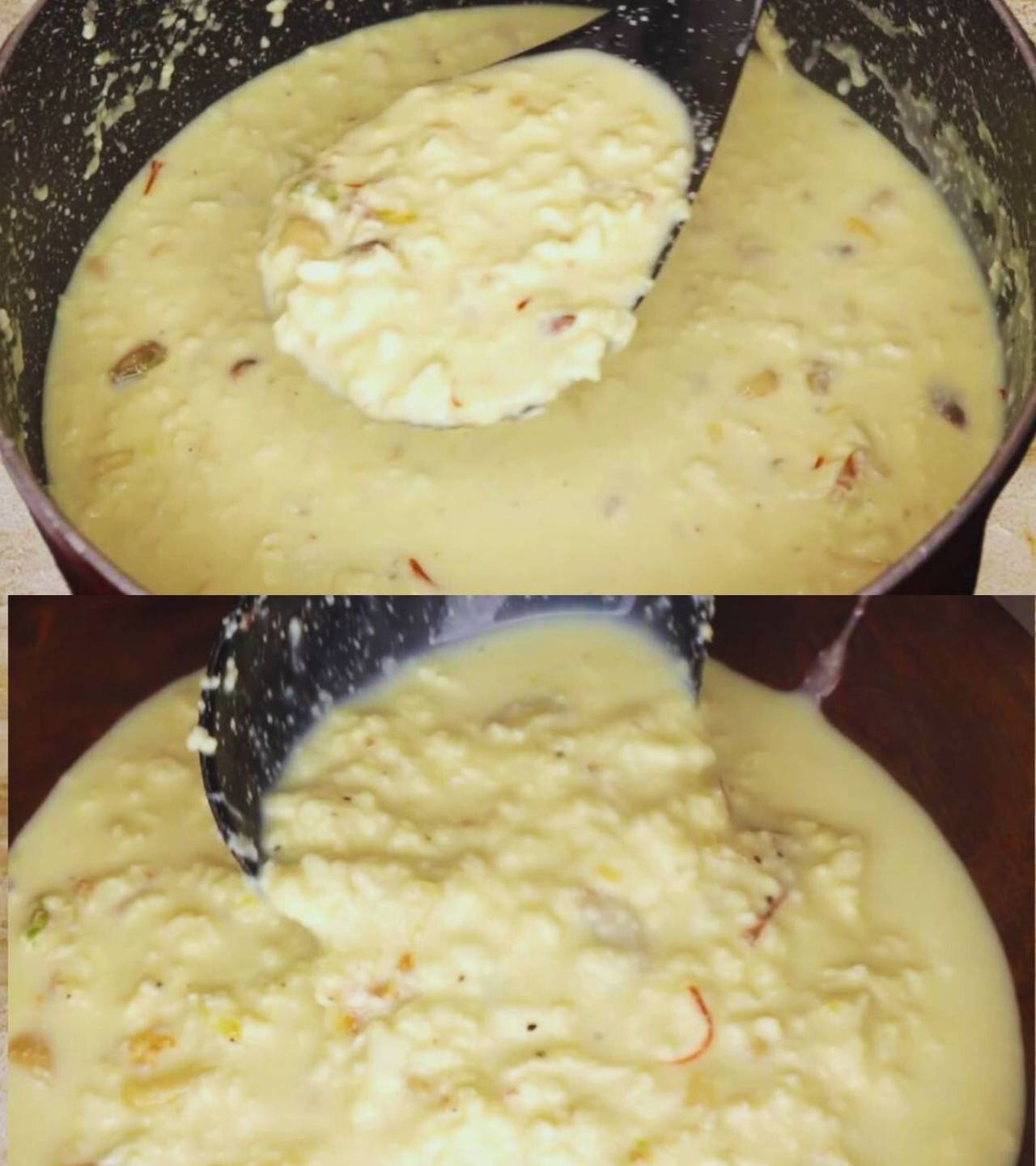 Removing Paneer Kheer to refrigerate 