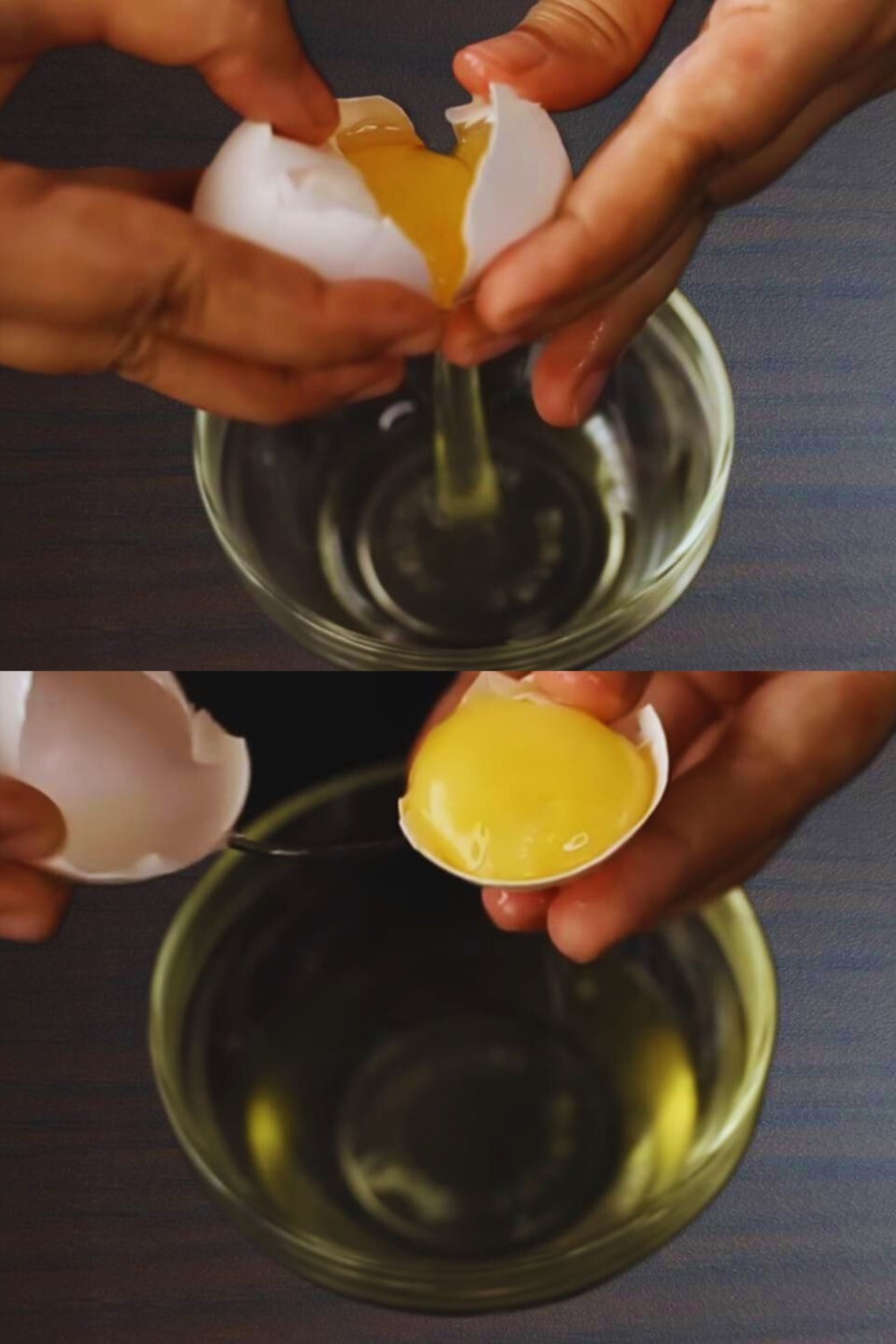 Separating egg white 