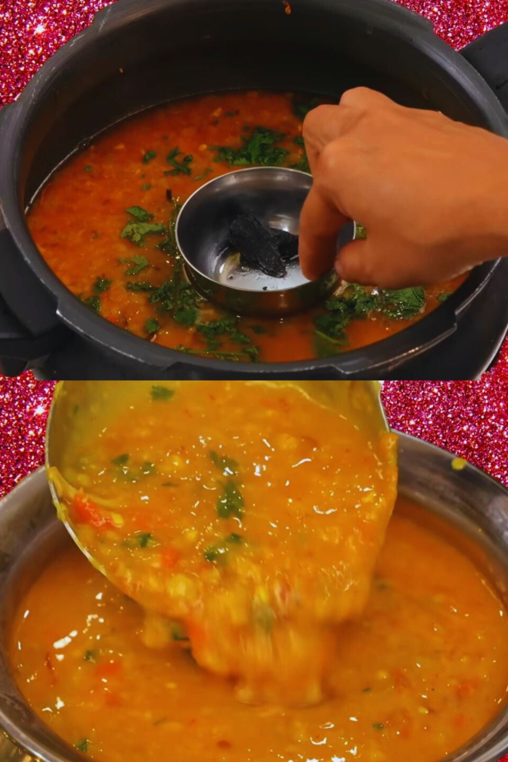 Transferring dal tadka 