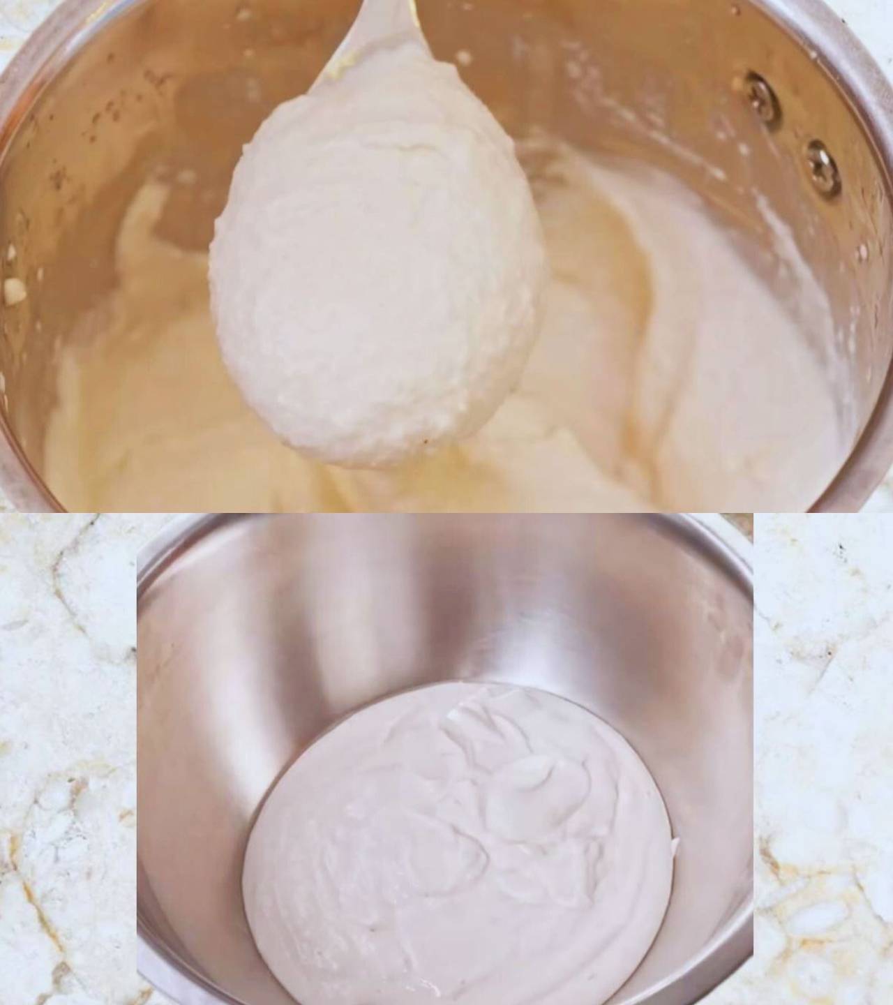 Transferring urad dal paste to a bowl