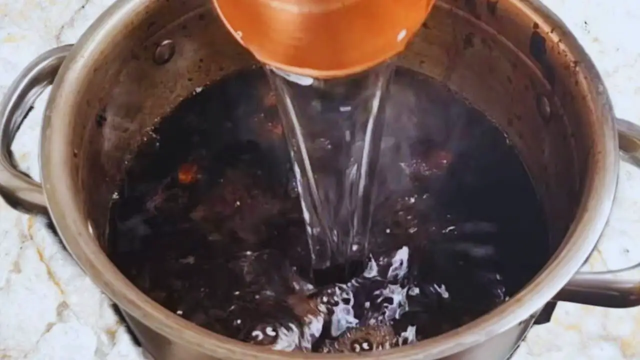 Kashmiri pink tea recipe step 3 Adding more water