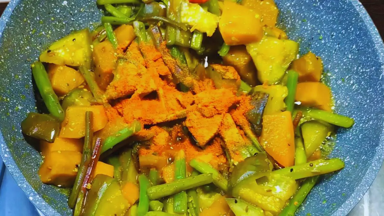 Adding powdered spices 